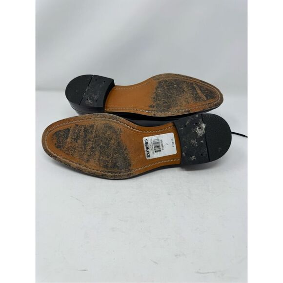 Express Mens Genuine Leather Lace Up Dress Shoes Size 11 - Picture 7 of 11